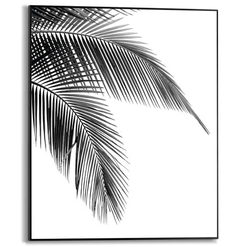 REINDERS Palmen Blatt Gerahmtes Bild - MDF - 40 x 50 cm - Weiß von REINDERS