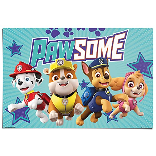 Poster Paw Patrol - pawsom - Papier 91.5 x 61 cm Blau Kinderzimmer Film und Fernsehen von REINDERS