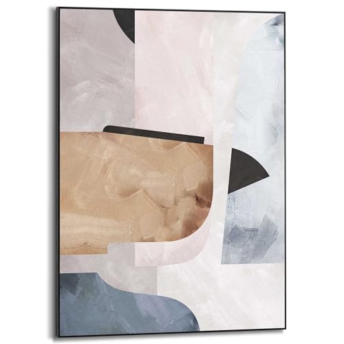 REINDERS Gerahmtes Bild, Abstrakte Illusion II, Wohnzimmer, Bilder, Wanddeko, Room Decor, MDF, Beige, 70x50cm von REINDERS