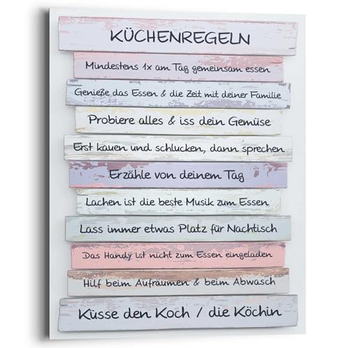 REINDERS Wandbild, Küchenregeln, Küche, Bilder, Wanddeko, Room Decor, MDF, Blau, 50x40cm REINDERS Wandbild, Küchenregeln, Küche, Bilder, Wanddeko, Room Decor, MDF, Blau, 50x40cm von REINDERS