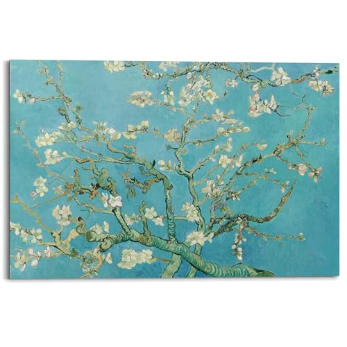 REINDERS Mandelblüte Vincent Van Gogh Wandbild - MDF - 90 x 60 cm - Blau von REINDERS
