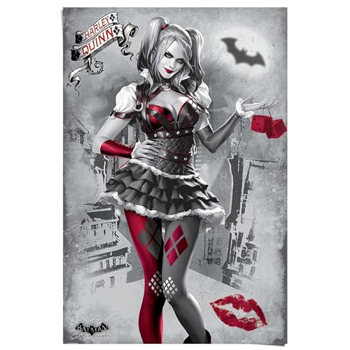 REINDERS Poster Batman Harley Quinn - Papier 61 x 91.5 cm Weiß Jungenzimmer Games von REINDERS