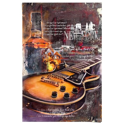 REINDERS Poster Guitar Blues Night - Papier 61 x 91.5 cm Braun Man Cave Musik von REINDERS