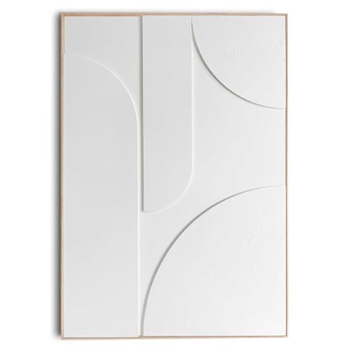 REINDERS Relief Wandbild, Saturn, Wohnzimmer, Bilder, Wanddeko, Room Decor, MDF,Pflaster, Weiß, 100x70cm von REINDERS