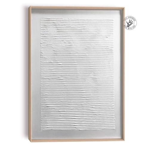 REINDERS Relief Wandbild, Lesen, Wohnzimmer, Poster, Wanddeko, Room Decor, MDF,Pflaster, Weiß, 70x50cm von REINDERS