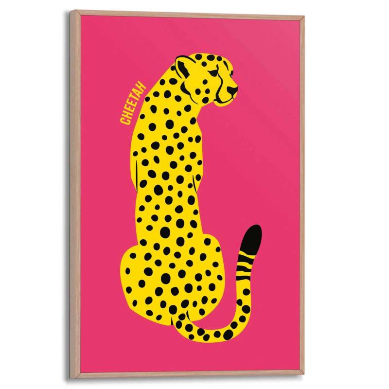 Reinders Gerahmtes Bild Cheetah Man Cave 30 cm x 20 cm Gelb von REINDERS