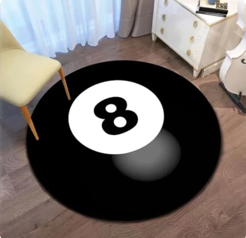 Billard runder Teppich Schlafzimmer Sofa Stuhl rutschfeste Bodenmatte Schwarze Fußmatte Bereich Teppich Home Decor Matte 100cm von REIPOL