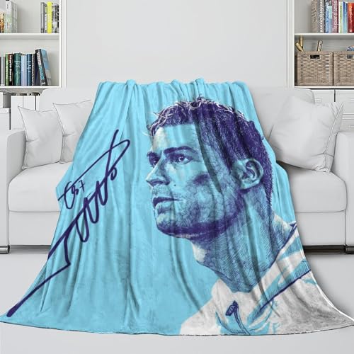 Ronaldo Auffälliges Decke - Fußball Warme Decken Bringen Komfort Und Glückseligkeit Alle Jahreszeiten - Sofa Bett Büro Reisen Camping Dekor - Weihnachten Geburtstag Hochzeit Geschenk(150x200cm) von REIPOL