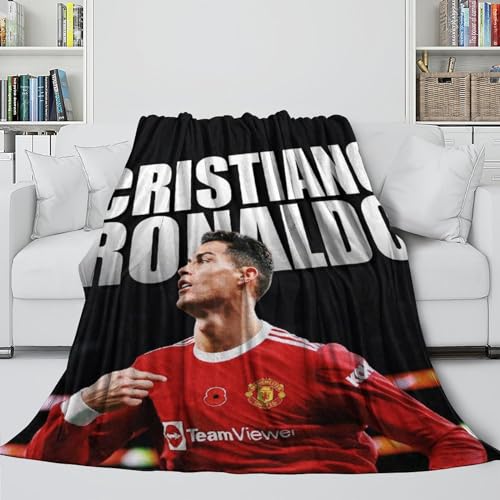 Ronaldo Flanell Decke - Fußball Decke Bringt Wärme Und Glückseligkeit An Einem Nassen Düsteren Tag - Geschenk Für Kinder Eltern Liebespaar Außer Für Den Ex(150x200cm) von REIPOL