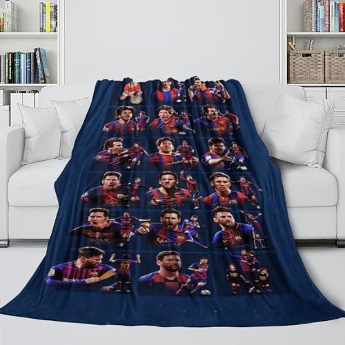 Messi Komfort Decke - Fußball Gemütliche Flauschige Decke Für Bett Sofa Büro Krippe - Kinder Erwachsene - Bringen Wärme Und Glückseligkeit - Weihnachten Geburtstag Geschenk(150x200cm) von REIPOL