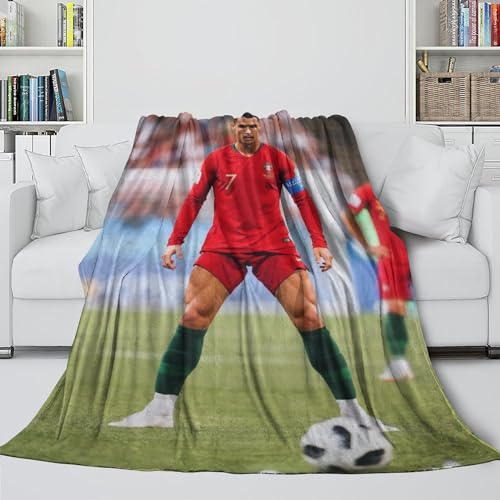 Ronaldo Warme Decke - Fußball Plüsch Decke Für Kinder Erwachsene - Anti-Pilling Decke Für Bett Sofa Büro Kinderbet - Weihnachten Geburtstag Hochzeit Geschenk Idee(150x200cm) von REIPOL