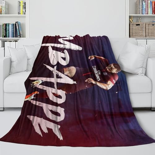 Mbappé Flanell Decke - Gemütliche Decken Für Ein Schnelles Nickerchen An Einem Faulen Nachmittag - Sofa Bett Krippe Dekor - Geeignet Weihnachten Geburtstag Hochzeit Geschenk 60x80inch(150x200cm) von REIPOL