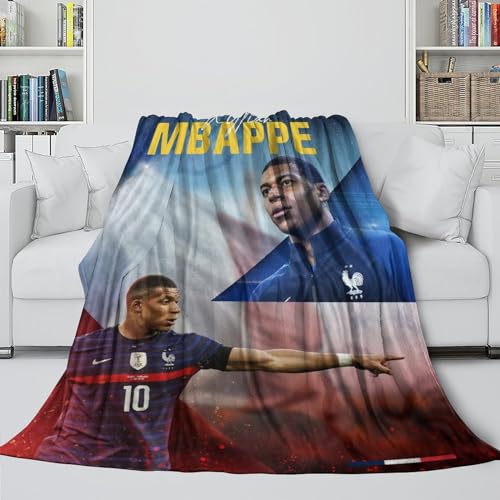 Mbappe Warme Decke - Fußball Auffälliges Decke Für Sofa Bett Krippe Dekor - Kinder Erwachsene - Weihnachten Geburtstag Hochzeit Geschenk Idee 60x80inch(150x200cm) von REIPOL