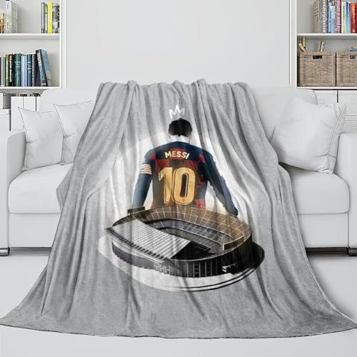 Messi Flanell Decke - Fußball Warme Und Kuschelige Decken Um Ihre Begleiten Und Fürsorge Für Die Eltern Zu Zeigen - Sofa Bett Stuhl Dekor Draußen - Weihnachten Geburtstag Geschenk(100x130cm) von REIPOL