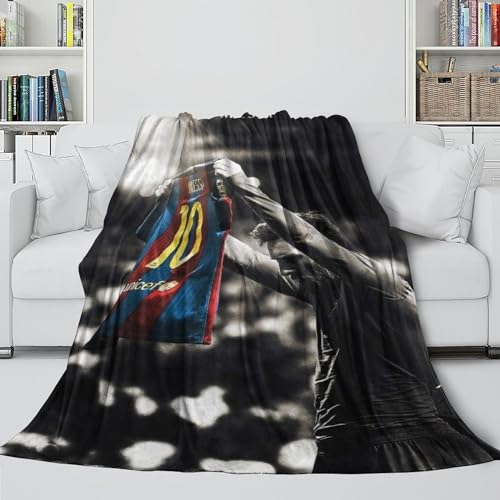 Messi Modisch Decke - Fußball Für Das Ablegen Ihres Telefons Und EIN Nettes Nickerchen - Sofa Bett Büro Krippe Reisen Camping Dekor - Weihnachten Geburtstag Geschenk Idee(150x200cm) von REIPOL