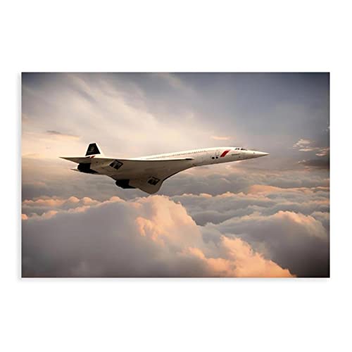 REIPOL Classic BA Concorde Poster, 19 Poster, Leinwand, Schlafzimmer, Dekoration, Sport, Landschaft, Büro, Raumdekoration, Geschenk, ungerahmt, 40 x 60 cm von REIPOL