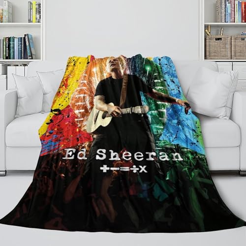 REIPOL Ed Sheeran Flanell Decke - Musikstar Decke Für Klimaanlage Geburtstag Geschenk Für Schwester Bruder Neffe Nichte Kollege - Sofa Bett Stuhl Dekor 80x90inch(200x230cm) von REIPOL