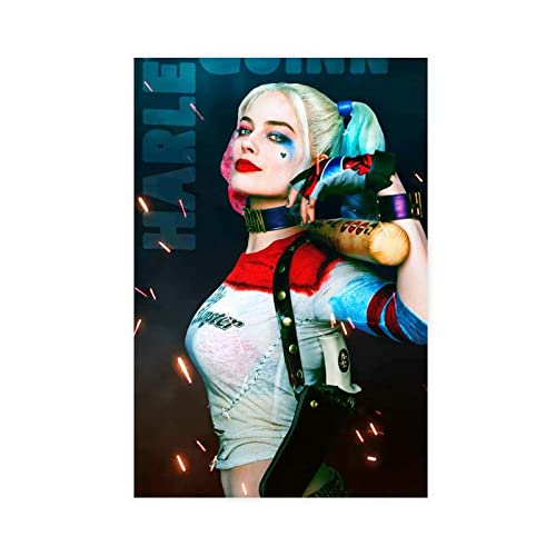 REIPOL Harley Quinn Leinwand-Poster, Schlafzimmer, Dekoration, Sport, Landschaft, Büro, Raumdekoration, Geschenk, ungerahmt, 50 x 75 cm von REIPOL