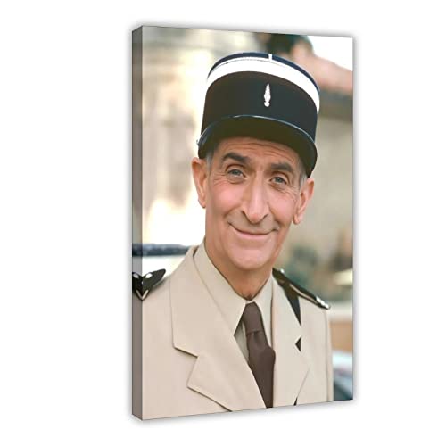 REIPOL Louis De Funes Poster auf Leinwand, Schlafzimmer, Dekoration, Sport, Landschaft, Büro, Raumdekoration, Geschenk, Rahmenstil, 30 x 45 cm von REIPOL