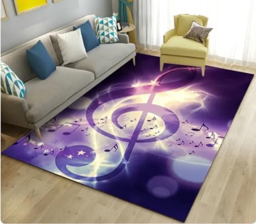 REIPOL Musikbereich Teppich groß, Teppich Teppich für Wohnzimmer Schlafzimmer Sofa Küchendekoration, rutschfeste Fußmatte 120x160cm von REIPOL
