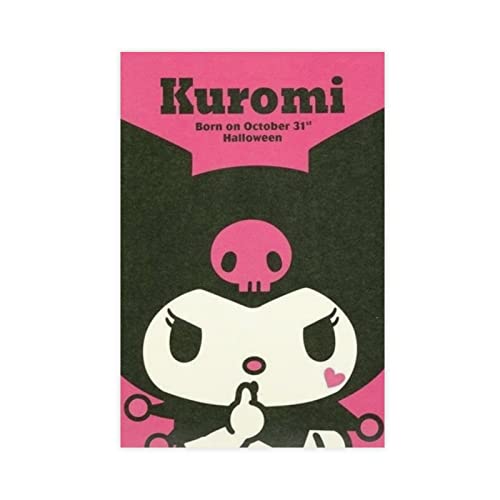 REIPOL Onegai My Melody Kuromi Anime-Kunstposter, 14 Leinwand-Poster, Wandkunst, Dekor, Bild, Gemälde für Wohnzimmer, Schlafzimmer, Dekoration, ungerahmt, 30 x 45 cm von REIPOL