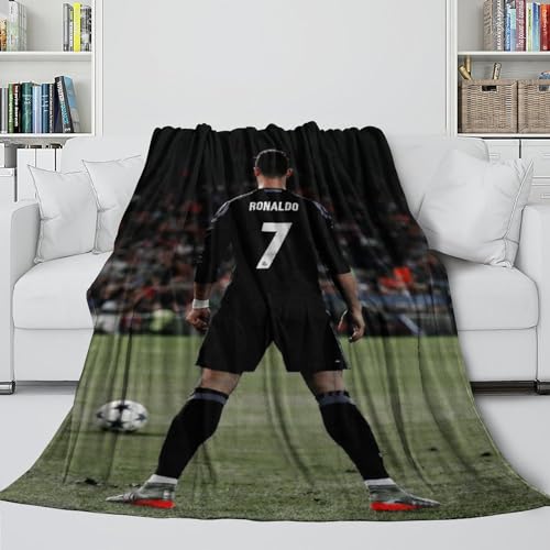Ronaldo Auffällige Decke - Fußball Kuschelige Decke Für Die Flucht Vor Den Mühen des Lebens - Sofa Bett Büro Krippe Draußen Dekor - Weihnachten Geburtstag Geschenk Idee(127x152cm) von REIPOL