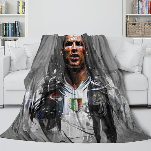 Ronaldo Kuschelige Decke - Fußball Die Unvergessliche Decke Für Kinder Von Eltern/Großeltern Gekauft - Sofa Bett Krippe - Weihnachten Geburtstag Geschenk Ideee(100x130cm) von REIPOL