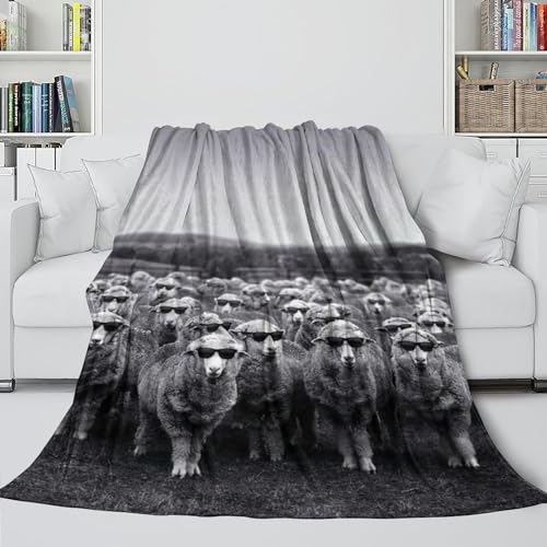 REIPOL Schaf Flanell Decke - Weiche Plüsch Decke Wie Eine Umarmung in Einer Decke - Sofa Bett Krippe Dekor - Kinder Jugendliche Erwachsene - Geschenk Für Sich Selbst 40x50inch(100x130cm) von REIPOL