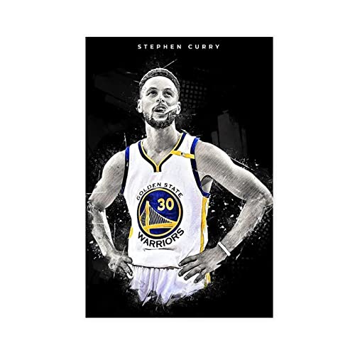 REIPOL Stephen Curry Poster, Leinwand, Poster, Wandkunst, Dekordruck, Bild, Gemälde für Wohnzimmer, Schlafzimmer, Dekoration, ungerahmt, 60 x 90 cm von REIPOL