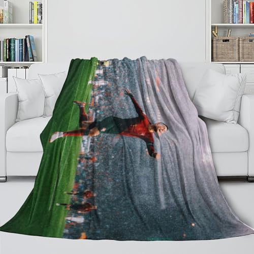 Ronaldo Flanell Decke - Fußball Decke Bringt Wärme Und Glückseligkeit An Einem Nassen Düsteren Tag - Geschenk Für Kinder Eltern Liebespaar Außer Für Den Ex(100x130cm) von REIPOL