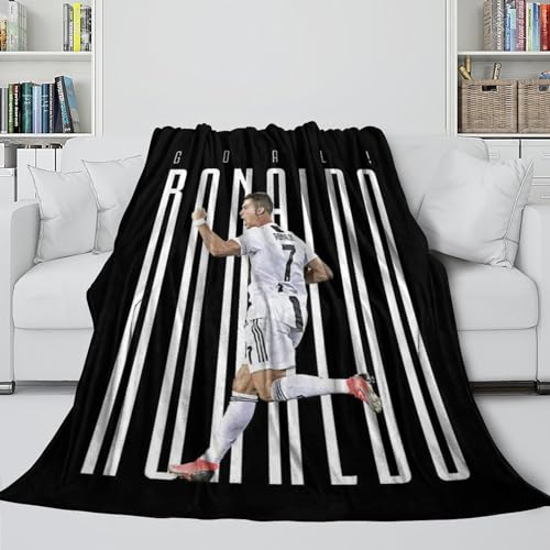 Ronaldo Flanell Decke - Fußball Gemütliche Decken Für Etwas Warmes Und Glückselig Zu Wickeln Mit in Den Kälteren Nächten - Weihnachten Geburtstag Geschenk Idee 60x80inch(150x200cm) von REIPOL