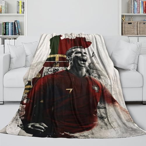 Ronaldo Modisch Decke - Fußball Für Das Ablegen Ihres Telefons Und EIN Nettes Nickerchen - Sofa Bett Büro Reisen Dekor - Weihnachten Geburtstag Geschenk Idee 50x60inch(127x152cm) von REIPOL