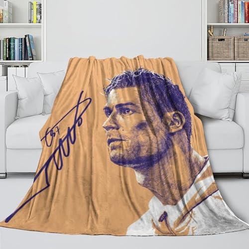 Ronaldo Warme Decke - Fußball Weiche Decke Für Kinder Jugendliche Erwachsene - Für Reisen Camping Bettwaren Wohnzimmer Dekor - Weihnachten Geburtstag Hochzeit Geschenk Idee(150x200cm) von REIPOL