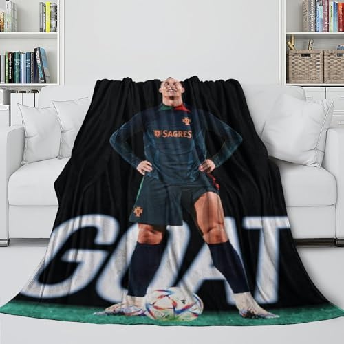 Ronaldo Warme Decken - Kinder Jugendliche Erwachsene - Fußball Auffälliges Flanell Decke Für Schlafzimmer Wohnzimmer Krippe Dekor - Weihnachten Geburtstag Hochzeit Geschenk(150x200cm) von REIPOL