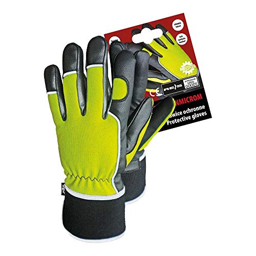 Reis RMC-WINMICROM_Y Mechanics Gloves Schutzhandschuhe, Gelb-Schwarz, 10 Größe, 12 Stück von REIS