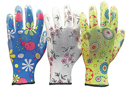 12 Paar Arbeitshandschuhe Handschuhe Montagehandschuhe Schutzhandschuhe aus Polyester mit Nitrilbeschichtung Gr. 9 von REIS