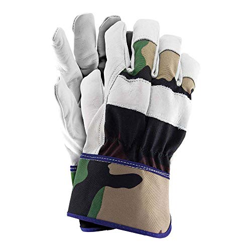 Reis RFORESTER Topgekon Schutzhandschuhe, Militär-Weiß, 10 Größe, 12 Stück von REIS