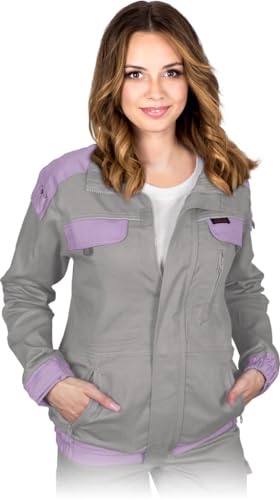 CORTON Damen-Schutz-Sweatshirt: 100% Baumwolle, 260 g/m², Reißverschluss und Klettverschluss, Reflektierend, Farbe: Hellgrau - Heidekraut, Größe 3XL von REIS