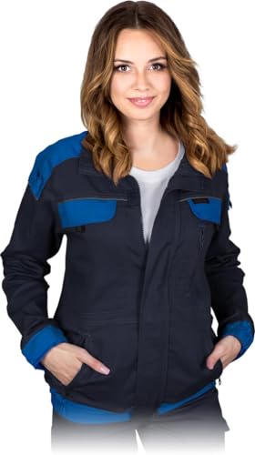 CORTON Damen-Schutz-Sweatshirt: 100% Baumwolle, 260 g/m², Reißverschluss und Klettverschluss, Reflektierend, Farbe: Marineblau - blau, Größe 4XL von REIS