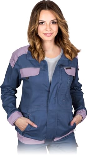 CORTON Damen-Schutz-Sweatshirt: 100% Baumwolle, 260 g/m², Reißverschluss und Klettverschluss, Reflektierend, Farbe: Marineblau - dunkel heather, Größe 2XL von REIS