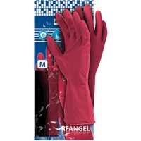 Gummihandschuhe aus Latex, flockiert rosa M von REIS
