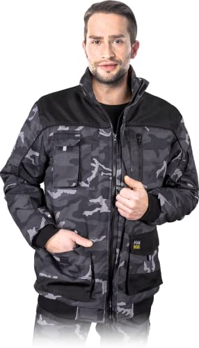 REIS FOR-WIN-J Isolierte Sicherheitsjacke | Sicherheitsjacke isoliert | Grammatur 280 g/m² | Öko-Tex Standard 100 | ISO 13688 | Camouflage-Schwarz | Größe 3XL von REIS