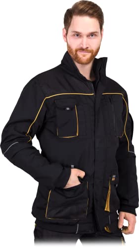 REIS FOR-WIN-J Isolierte Sicherheitsjacke | Sicherheitsjacke isoliert | Grammatur 280 g/m² | Öko-Tex Standard 100 | ISO 13688 | Schwarz-Gelb | Größe XL von REIS