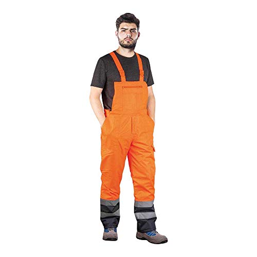 Reis BLUE-ORANGE-B_3XL Gefütterte Schutzlatzhose, Orange-Dunkelblau, 3XL Größe von REIS