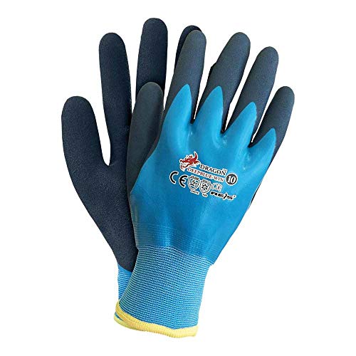 Reis DEEPBLUE-WIN9 Dragon Schutzhandschuhe, Dunkelblau-Blau, 9 Größe, 6 Stück von REIS