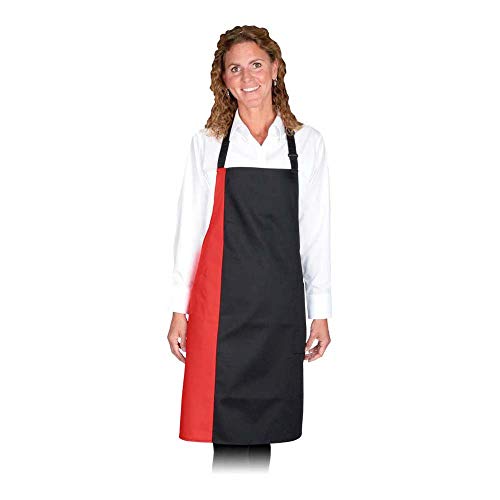Reis FDUO-2K_BC Schürze, Schwarz-Rot, 72x85 cm Größe von REIS
