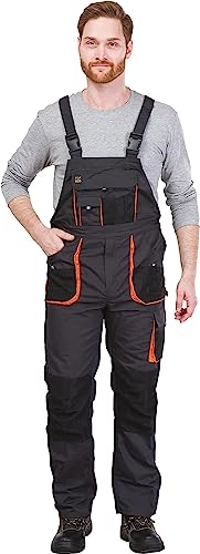 Reis Foreco-B_Sbp54 Foreco Schutzlatzhose, Stahl Blau-Schwarz-Orange, 54 Größe von REIS