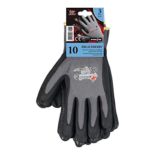 Reis RBLACKBERRY-S9 Dragon Schutzhandschuhe, Grau-Schwarz, 9 Größe, 12 Stück Reis RBLACKBERRY-S9 Dragon Schutzhandschuhe, Grau-Schwarz, 9 Größe, 12 Stück von REIS