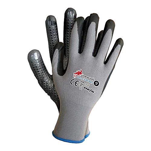 Reis RBLACKBERRY9 Dragon Schutzhandschuhe, Grau-Schwarz, 9 Größe, 12 Stück Reis RBLACKBERRY9 Dragon Schutzhandschuhe, Grau-Schwarz, 9 Größe, 12 Stück von REIS