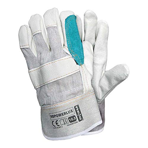 Reis RBPOWERLUX Schutzhandschuhe, Beige-Helle Farbe-Grün, 10 Größe, 12 Stück von REIS